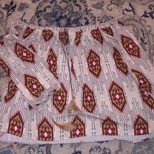 Off the shoulder aztec blouse